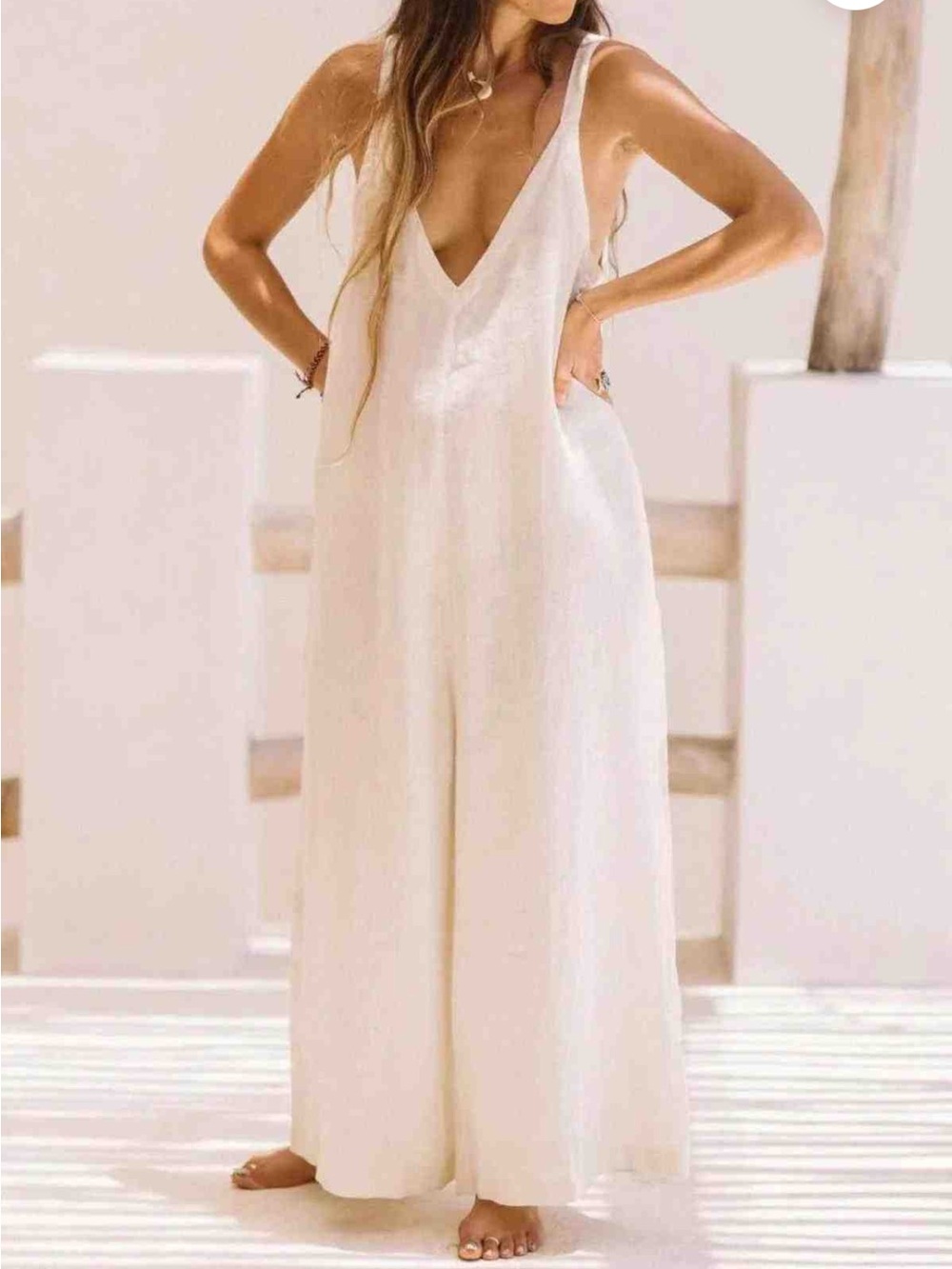 Myrah Penaloza Linen Jumpsuit S/M